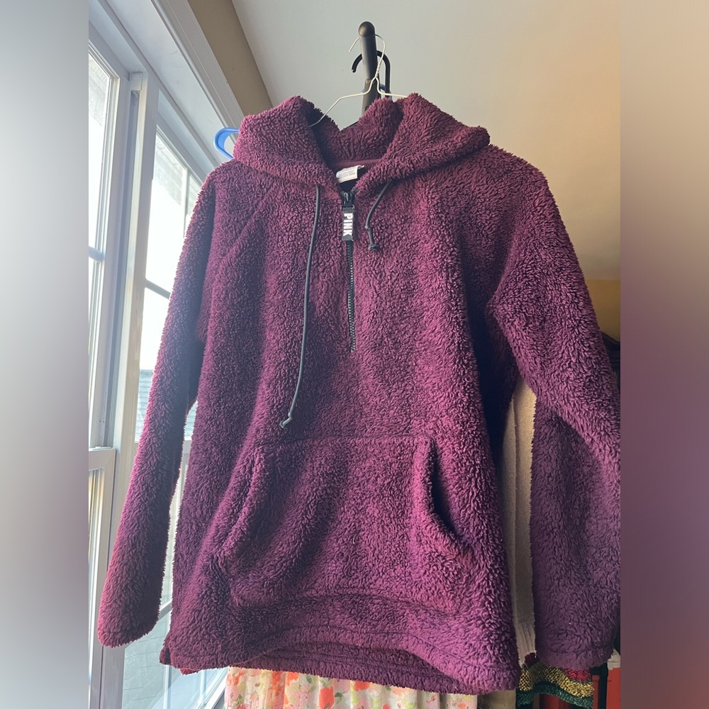 Sherpa PINK Quarter Zip Maroon